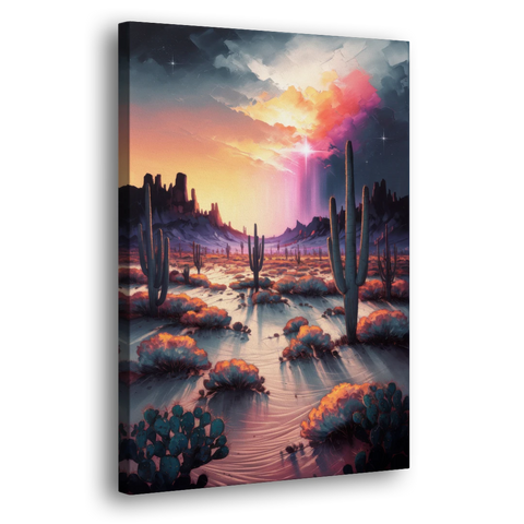 Phoenix Desert Twilight Glow - Canvas Wall Art - Side