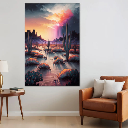 Phoenix Desert Twilight Glow - Canvas Wall Art - Sofa - 40x60