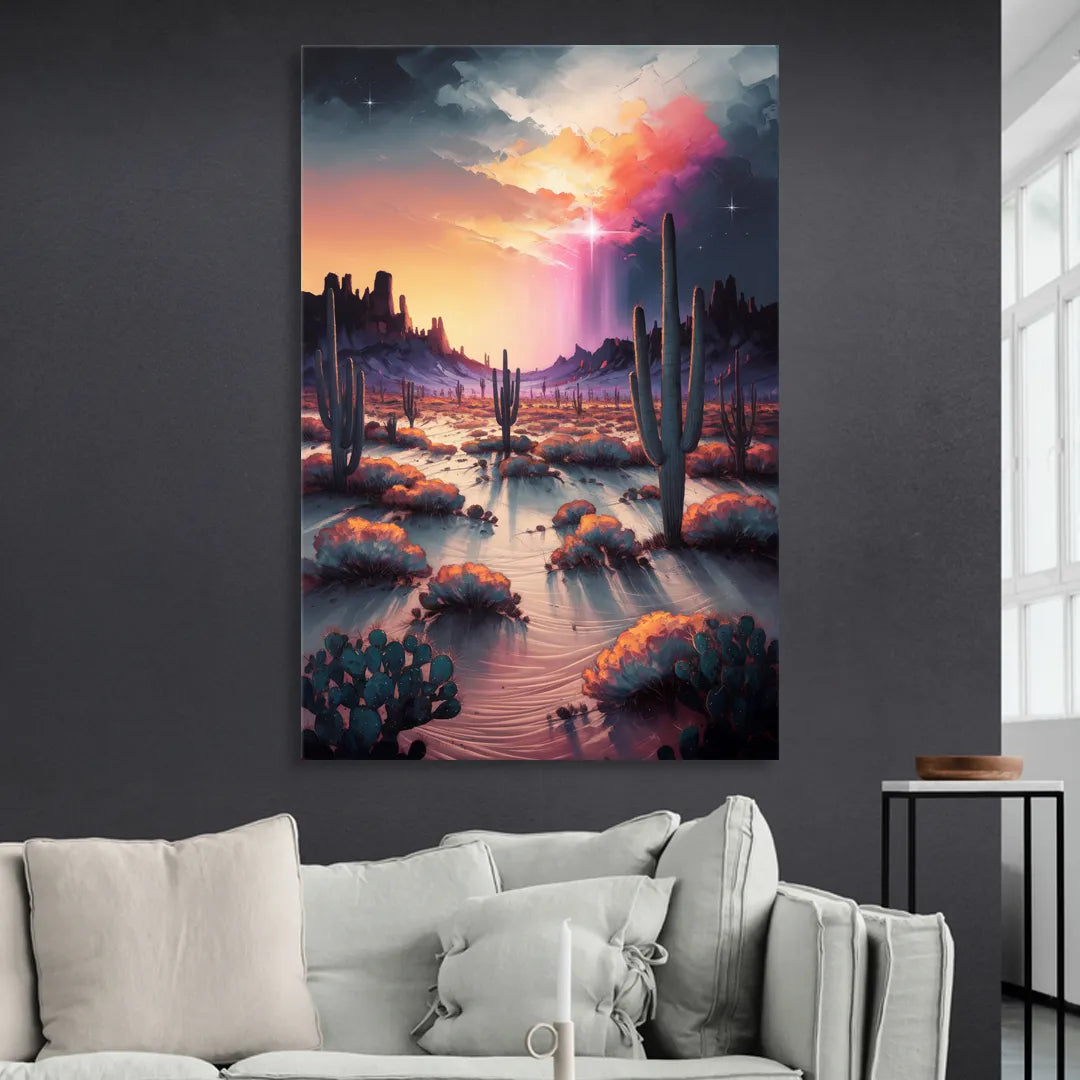 Phoenix Desert Twilight Glow Sitting Room - Canvas Wall Art