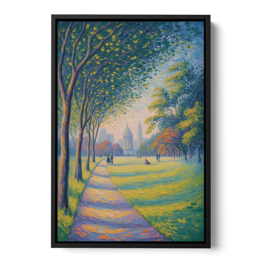 Phoenix Park Tranquility - Black Framed Canvas Wall Art - Front