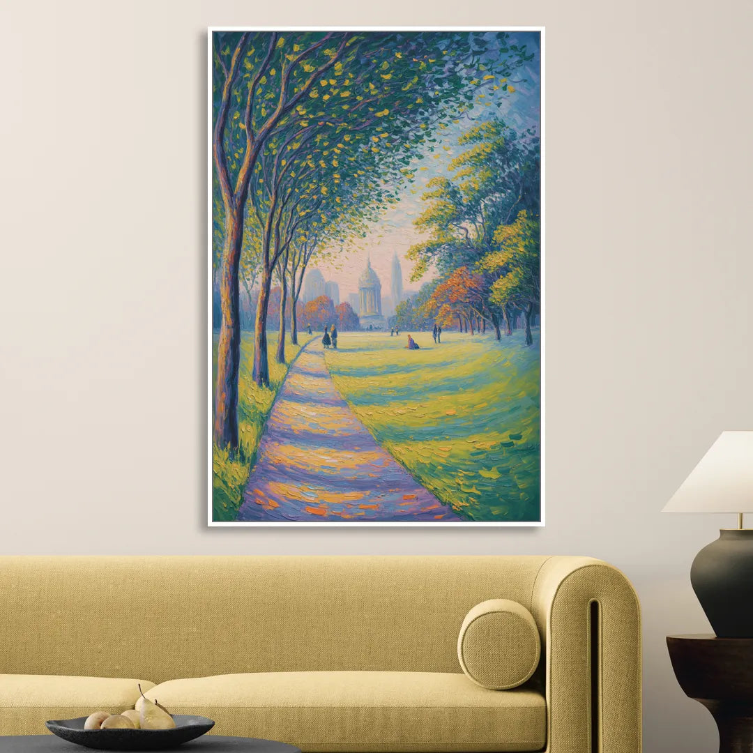 Phoenix Park Tranquility Sitting Room - White Canvas Wall Art