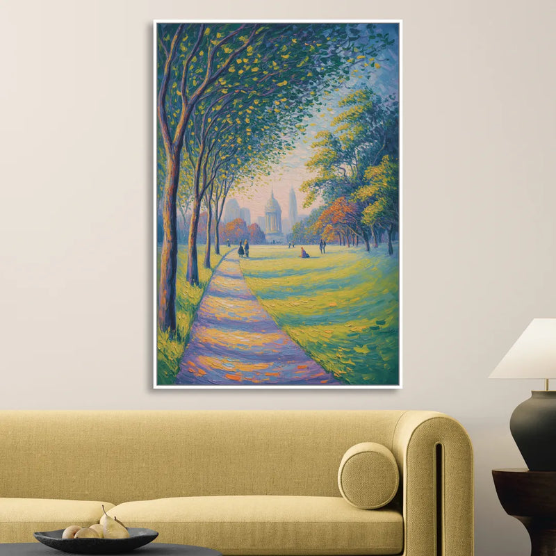 Phoenix Park Tranquility Sitting Room - White Canvas Wall Art