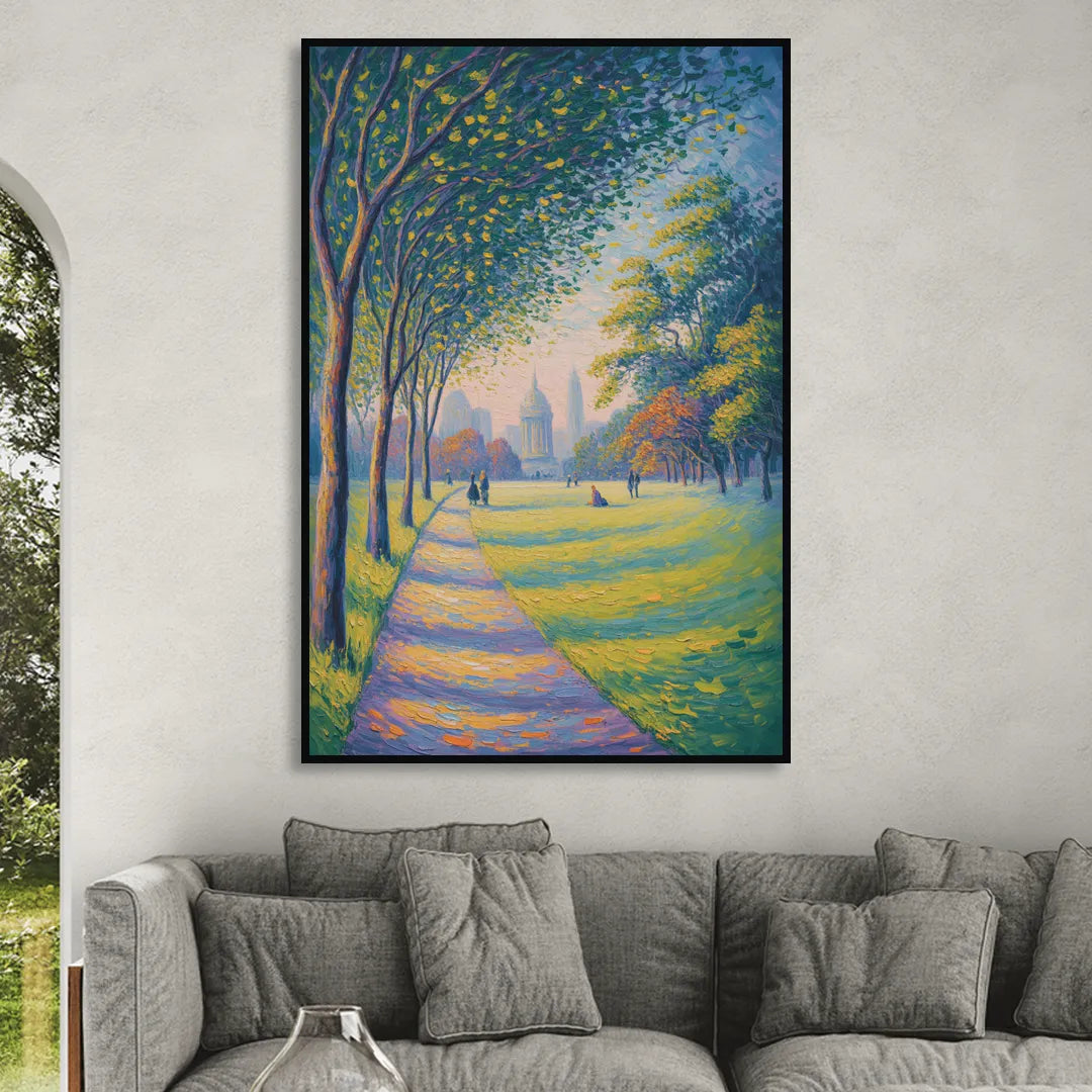 Phoenix Park Tranquility Sitting Room - Black Canvas Wall Art
