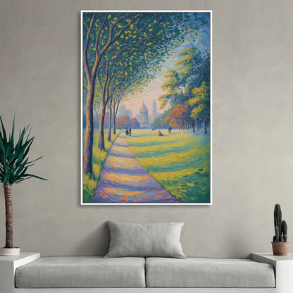 Phoenix Park Tranquility Living Room - White Canvas Wall Art