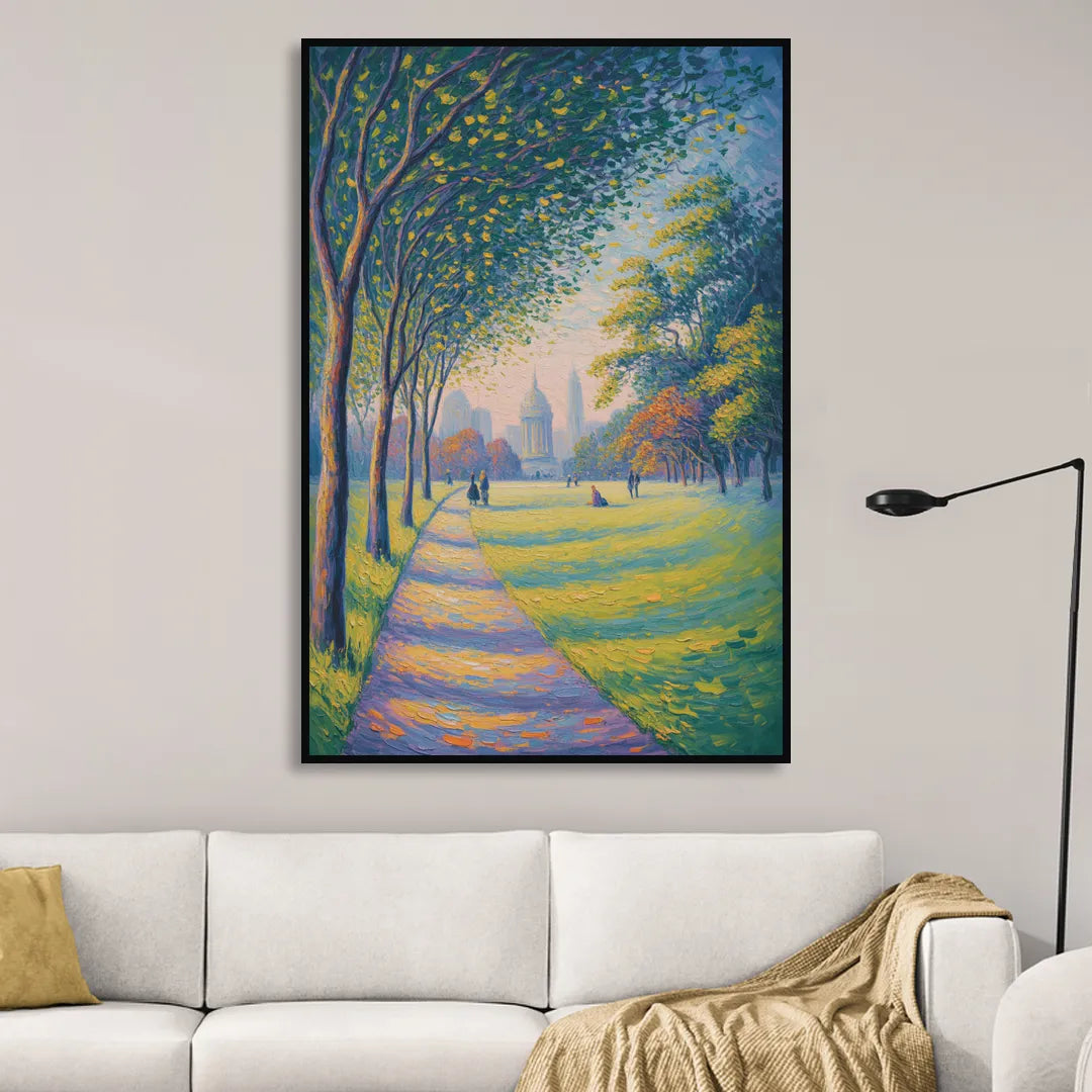Phoenix Park Tranquility Living Room - Black Canvas Wall Art