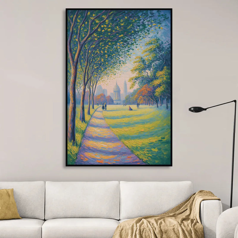 Phoenix Park Tranquility Living Room - Black Canvas Wall Art