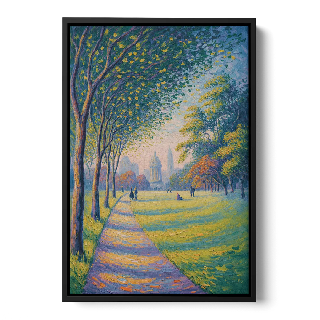 Phoenix Park Tranquility Front - Black Canvas Wall Art