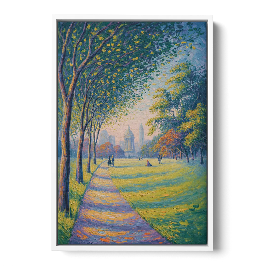 Phoenix Park Tranquility Front - White Canvas Wall Art