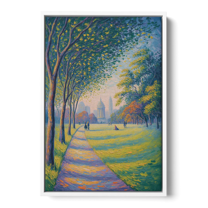 Phoenix Park Tranquility Front - White Canvas Wall Art
