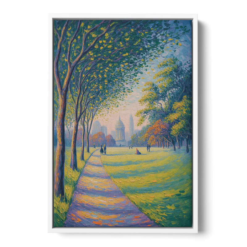 Phoenix Park Tranquility Front - White Canvas Wall Art