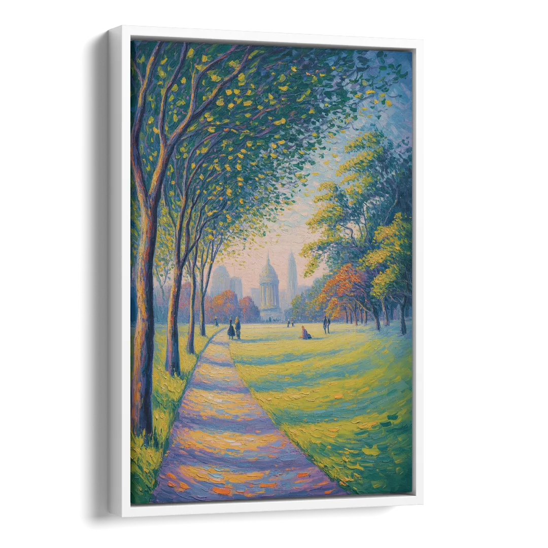 Phoenix Park Tranquility Side - White Canvas Wall Art