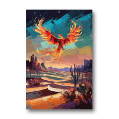 Phoenix Rising Desert Colors - Canvas Wall Art - Front