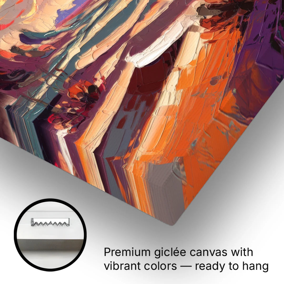 Phoenix Rising Desert Colors - Canvas Wall Art - Gallery Wrap Corner