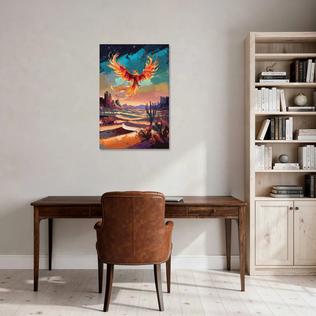 Phoenix Rising Desert Colors - Canvas Wall Art - Office - 24x36