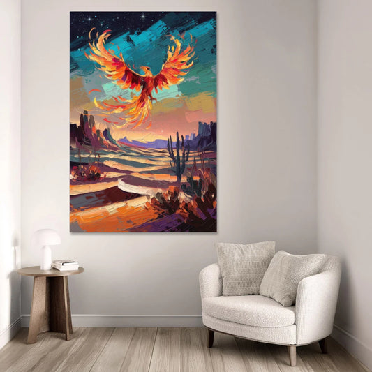 Phoenix Rising Desert Colors - Canvas Wall Art - Sofa - 40x60