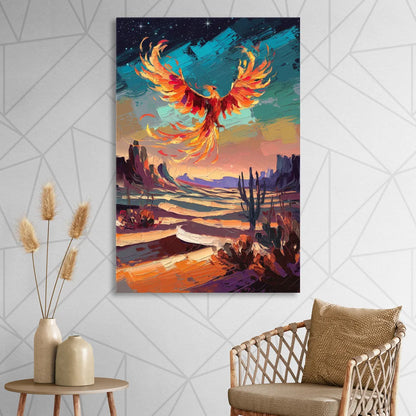Phoenix Rising Desert Colors Sitting Room - Canvas Wall Art