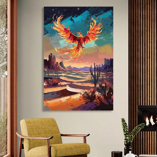 Phoenix Rising Desert Colors Living Room - Canvas Wall Art