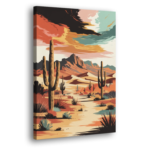 Phoenix Scenic Desert Beauty - Canvas Wall Art - Side