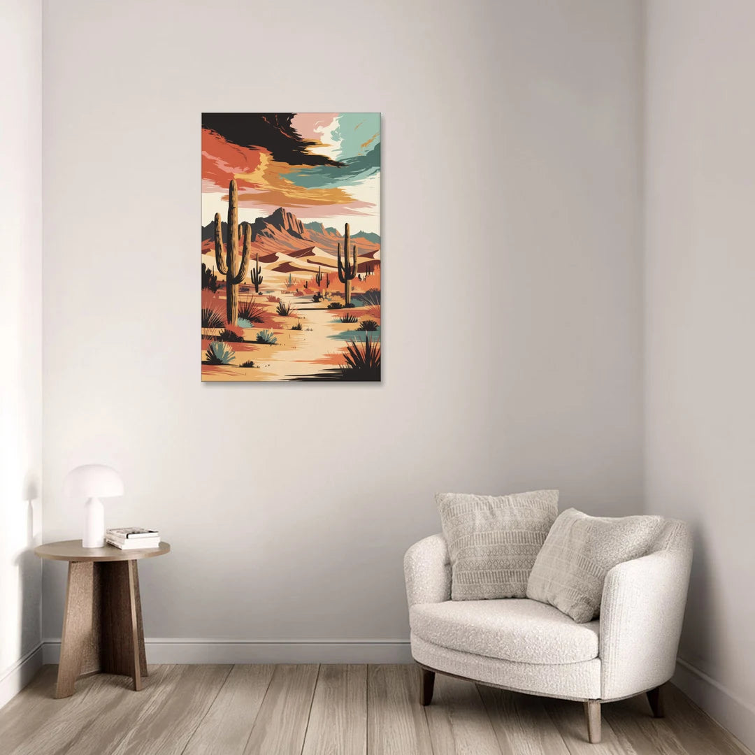 Phoenix Scenic Desert Beauty - Canvas Wall Art - Sofa - 24x36