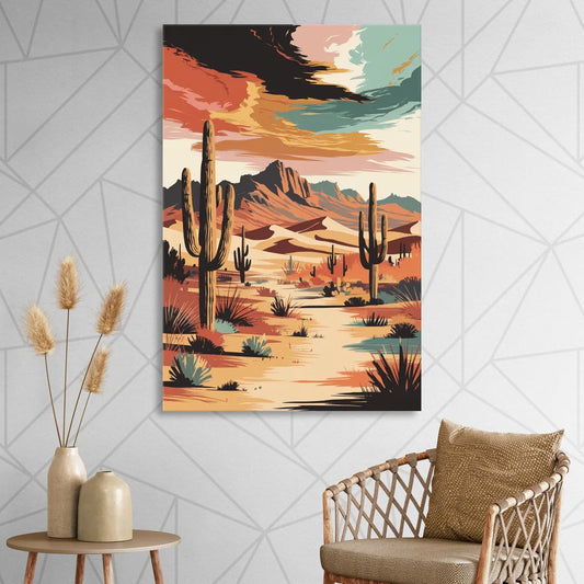 Phoenix Scenic Desert Beauty Living Room - Canvas Wall Art