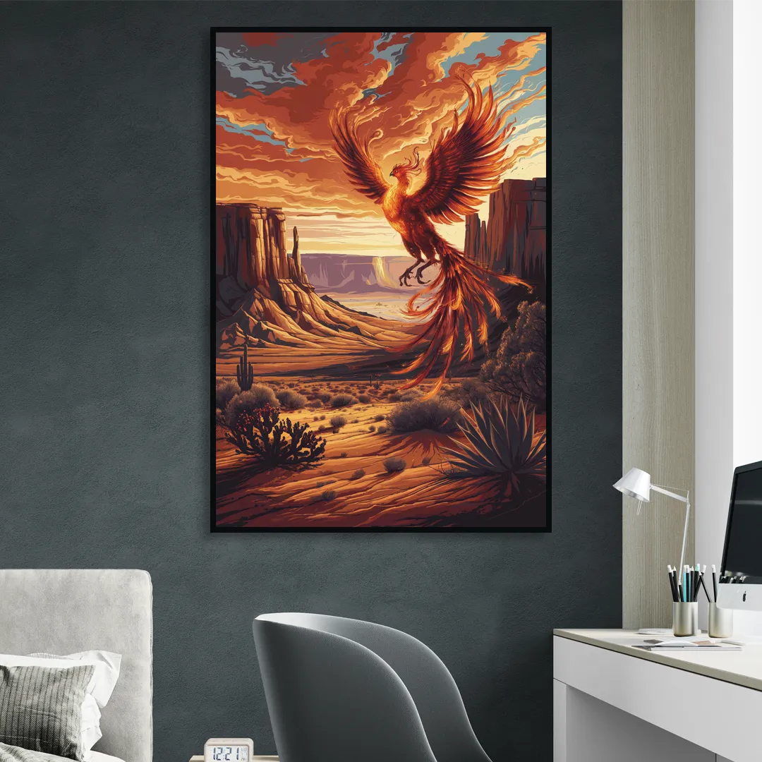Phoenix Southwest Charm Living Room - Black Canvas Wall Art