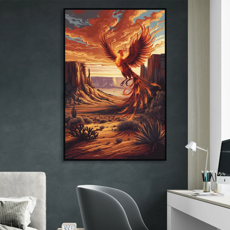 Phoenix Southwest Charm Living Room - Black Canvas Wall Art
