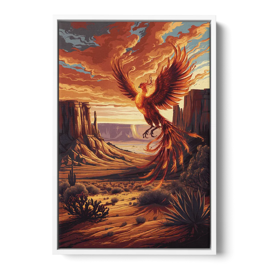 Phoenix Southwest Charm Front - White Canvas Wall Art