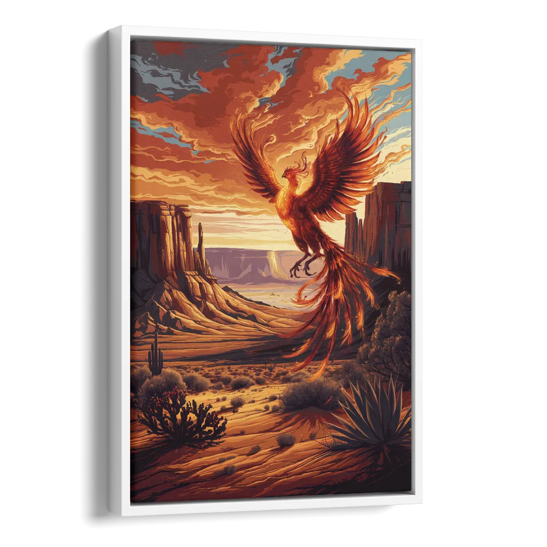 Phoenix Southwest Charm Side - White Canvas Wall Art
