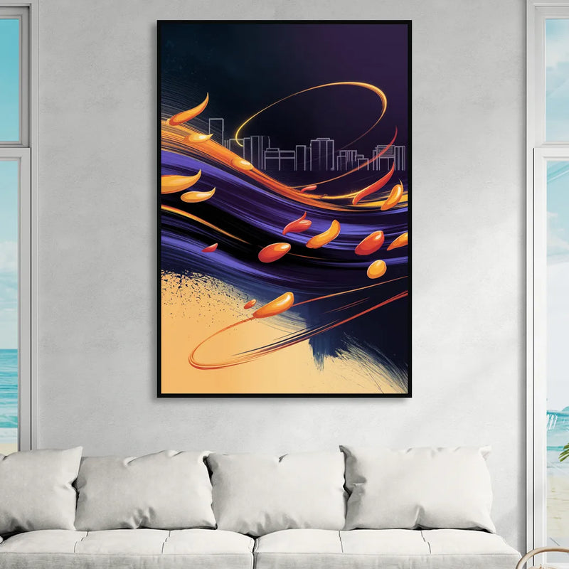 Phoenix Sports Team Pride Sitting Room - Black Canvas Wall Art