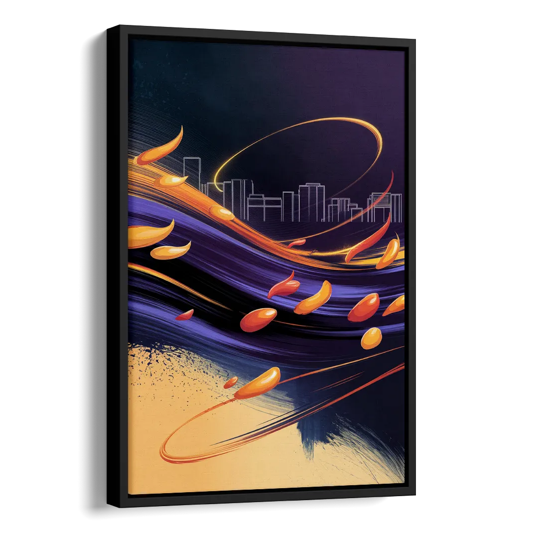 Phoenix Sports Team Pride Side - Black Canvas Wall Art