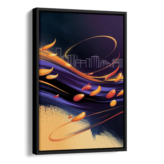 Phoenix Sports Team Pride Side - Black Canvas Wall Art