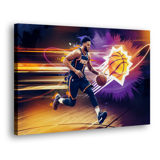 Phoenix Suns Basketball Spirit Side - Canvas Wall Art