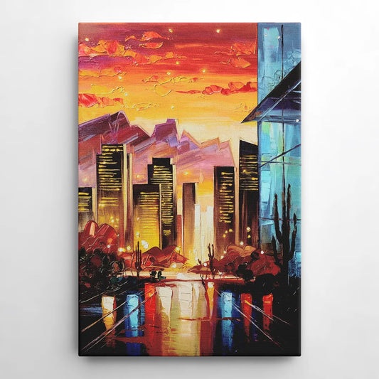 Phoenix Sunsets Over the City - Canvas Wall Art