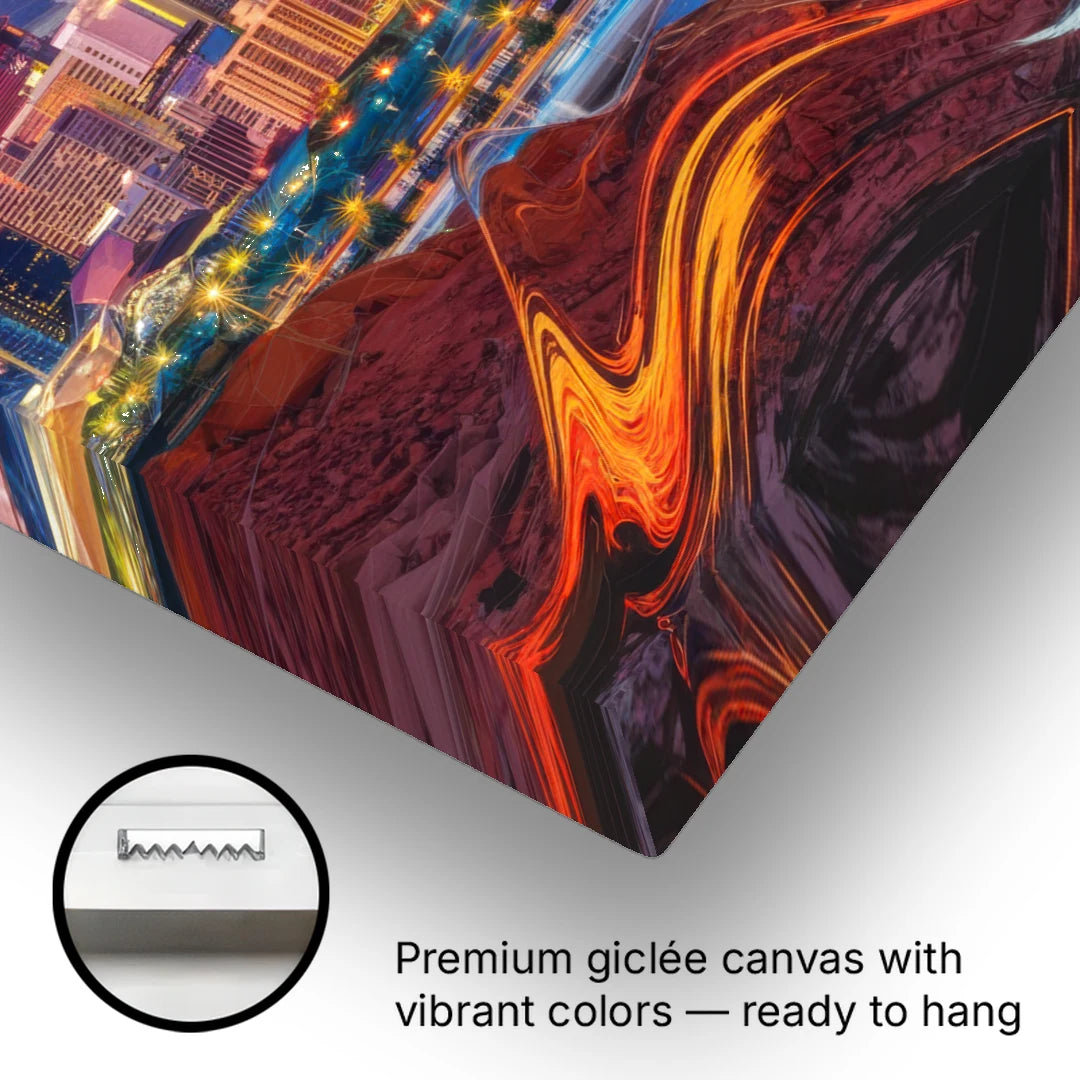 Phoenix Vibrant City Life - Canvas Wall Art - Gallery Wrap Corner