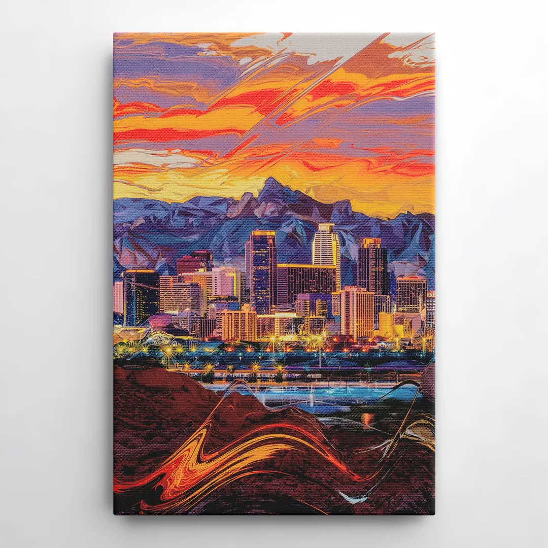 Phoenix Vibrant City Life - Canvas Wall Art