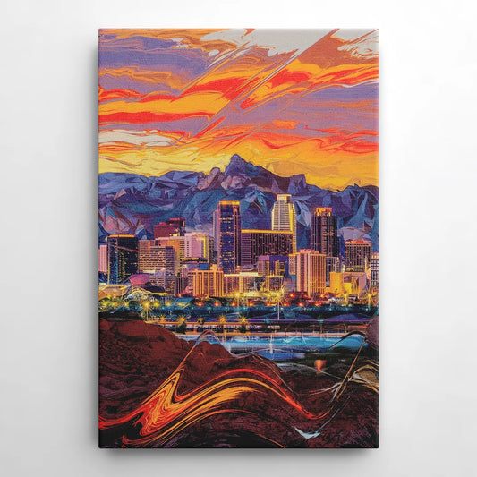 Phoenix Vibrant City Life - Canvas Wall Art