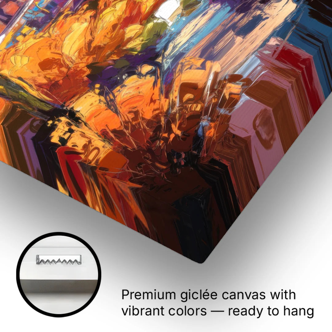 Phoenix Vibrant Urban Desert - Canvas Wall Art - Gallery Wrap Corner