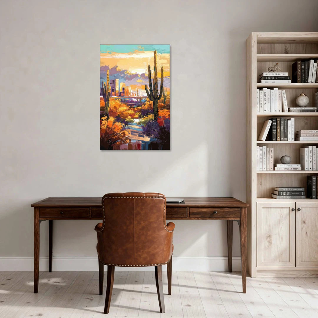 Phoenix Vibrant Urban Desert - Canvas Wall Art - Office - 24x36