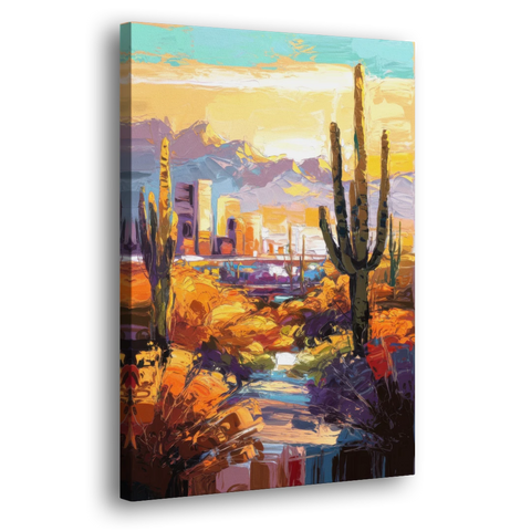Phoenix Vibrant Urban Desert - Canvas Wall Art - Side