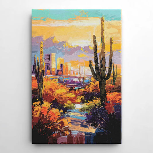 Phoenix Vibrant Urban Desert - Canvas Wall Art