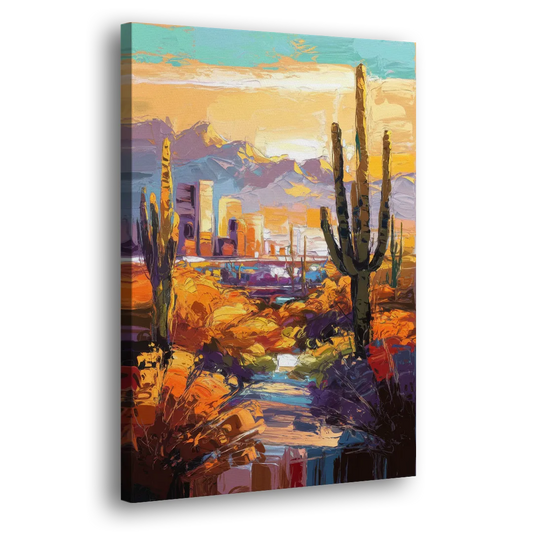 Phoenix Vibrant Urban Desert Side - Canvas Wall Art