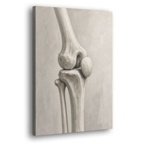 Physical Therapy Wall Art of the Knee Joint - Canvas Wall Art - Side