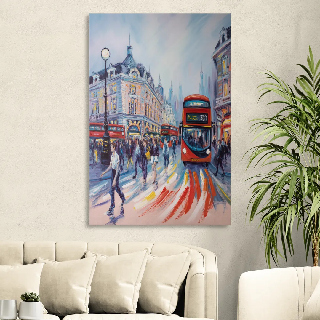 Piccadilly Vibe Living Room - Canvas Wall Art