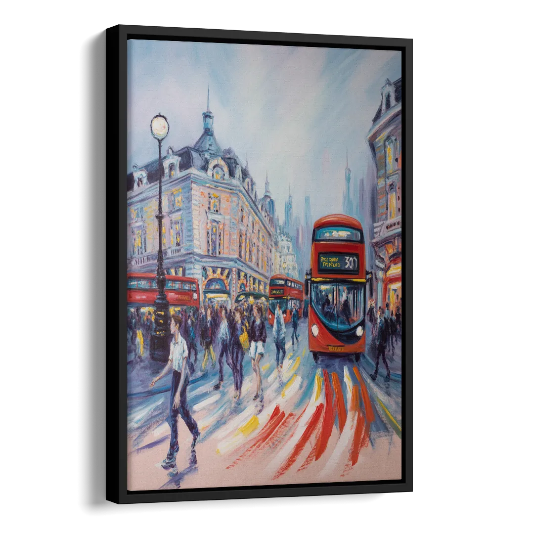 Piccadilly Vibe Side - Black Canvas Wall Art