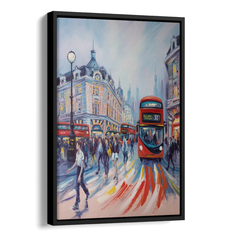 Piccadilly Vibe Side - Black Canvas Wall Art
