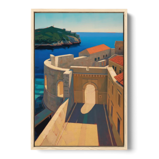 Pile Gate Majesty - Oak Framed Canvas Wall Art - Front