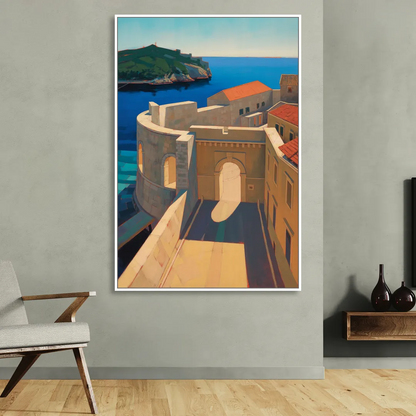 Pile Gate Majesty Living Room - White Canvas Wall Art