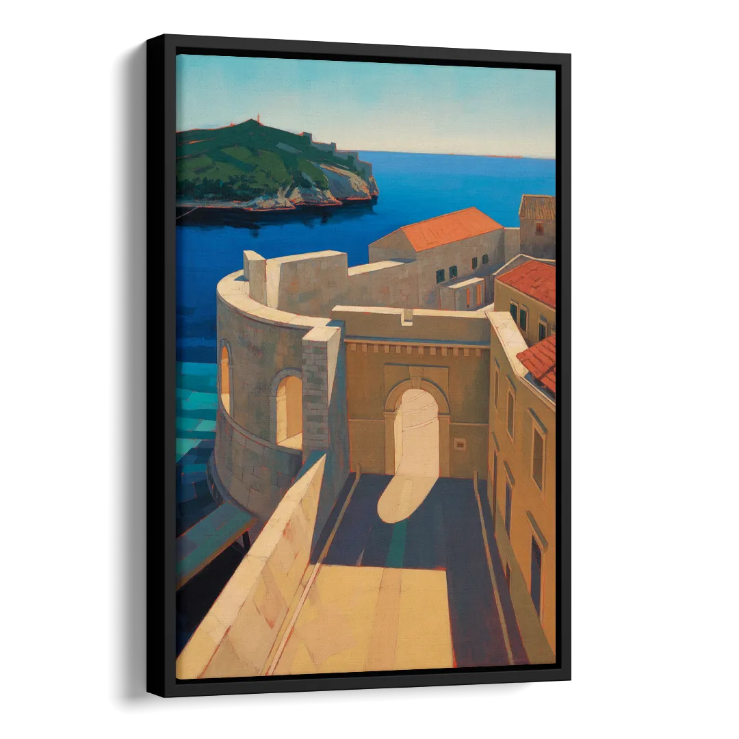 Pile Gate Majesty Side - Black Canvas Wall Art