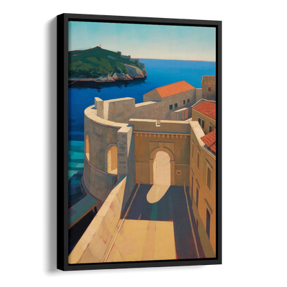 Pile Gate Majesty Side - Black Canvas Wall Art