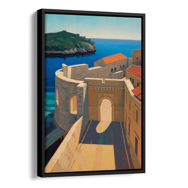 Pile Gate Majesty Side - Black Canvas Wall Art